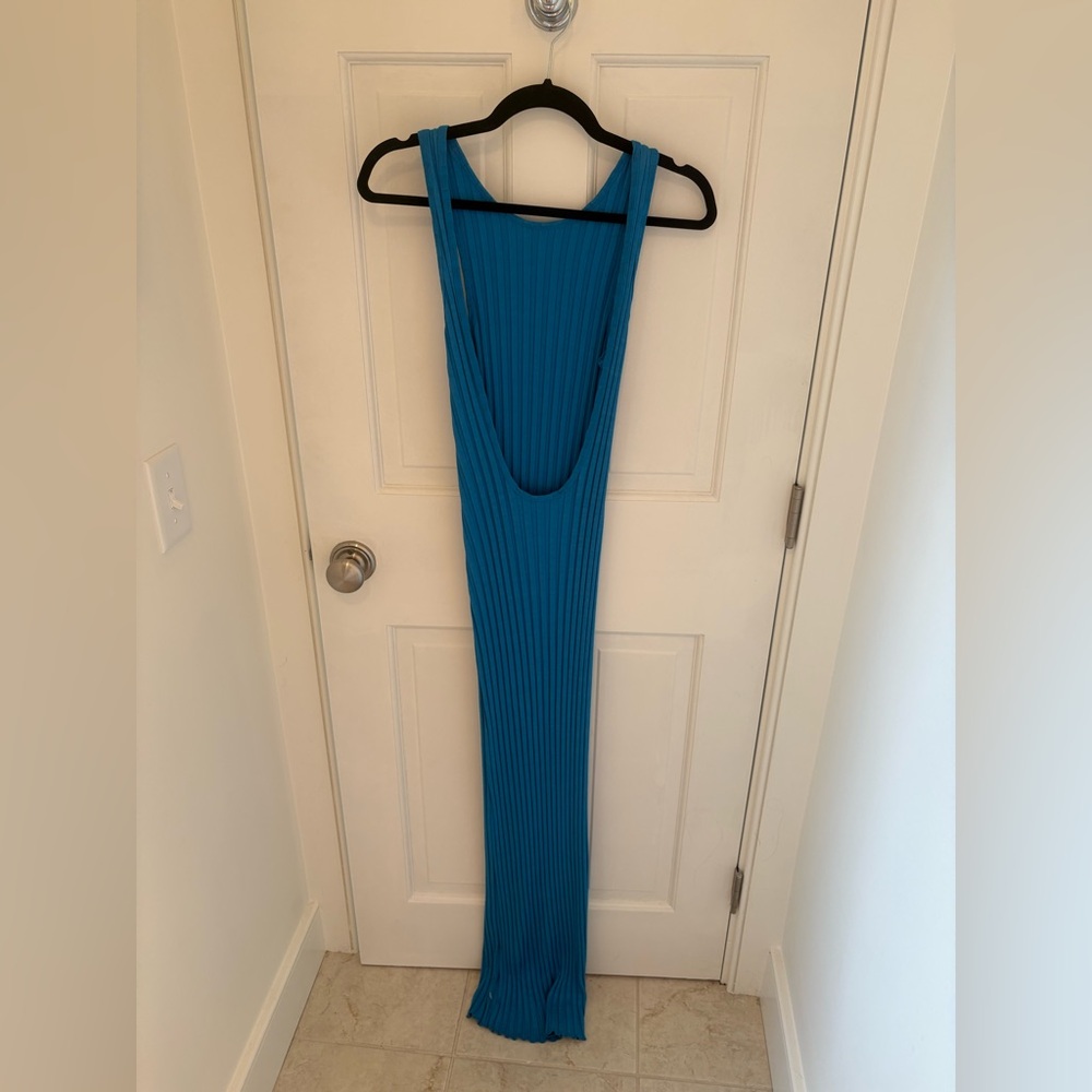 Simon Miller Ribbed Maxi Dress in Bright Blue - Picture 4 of 5